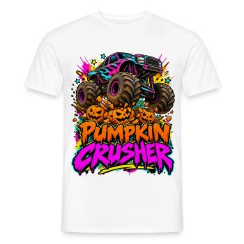 Monstertruck Kürbiszerstörer - Männer T-Shirt - Weiß - Vorne - AI Model Male 178 dark (178cm)