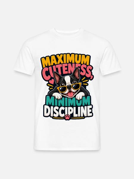 Boston Terrier - Männer T-Shirt - Weiß