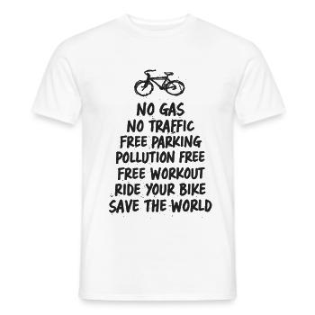 Safe the world - Männer T-Shirt - Weiß - Vorne - AI Model Male 178 dark (178cm)