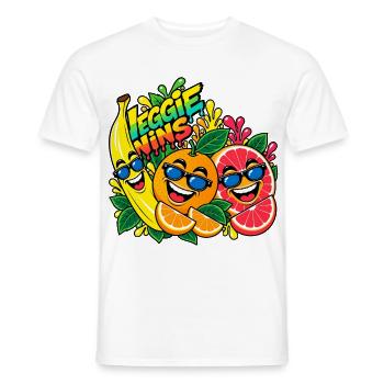 Veggie Wins Obst - Männer T-Shirt - Weiß - Vorne - AI Model Male 178 dark (178cm)