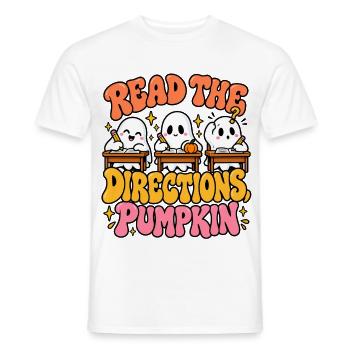 Read the Directions Pumpkin Cartoon - Männer T-Shirt - Weiß - Vorne - AI Model Male 178 dark (178cm)
