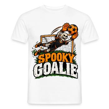 Spooky Goalie Skeleton Soccer - Männer T-Shirt - Weiß - Vorne - AI Model Male 178 dark (178cm)