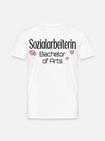 Abschluss Studium Sozialwesen Sozialarbeiterin - Männer T-Shirt - Weiß