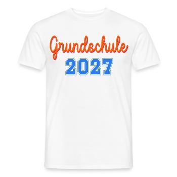 Einschulung Grundschule 2027 - Männer T-Shirt - Weiß - Vorne - AI Model Male 178 dark (178cm)