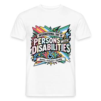 Internationaler Tag der Menschen mit Behinderungen - Männer T-Shirt - Weiß - Vorne - AI Model Male 178 dark (178cm)