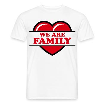 We Are Family (Familie Herz Liebe Love / Red 2C) - Männer T-Shirt - Weiß - Vorne - AI Model Male 178 dark (178cm)