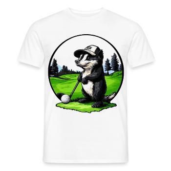 Stinktier Golfspieler - Männer T-Shirt - Weiß - Vorne - AI Model Male 178 dark (178cm)