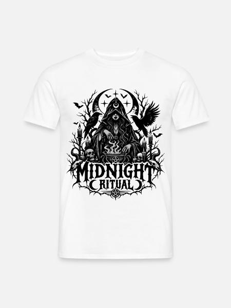 Mitternachtsritual Finstermond - Männer T-Shirt - Weiß