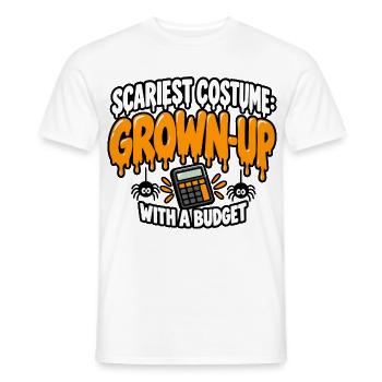 Günstiges Grusel-Kostüm Erwachsener - Männer T-Shirt - Weiß - Vorne - AI Model Male 178 dark (178cm)