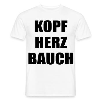 Entscheidungen Kopf Bauch Herz - Männer T-Shirt - Weiß - Vorne - AI Model Male 178 dark (178cm)