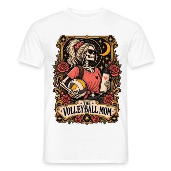 Volleyballmom Skelette Rosen Print - Männer T-Shirt - Weiß - Vorne - AI Model Male 178 dark (178cm)