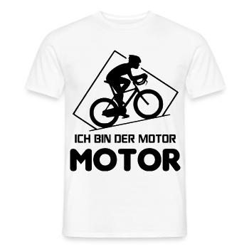 Ich bin der Motor Fahrradfahrer Sprüche Raddfahrer - Männer T-Shirt - Weiß - Vorne - AI Model Male 178 dark (178cm)