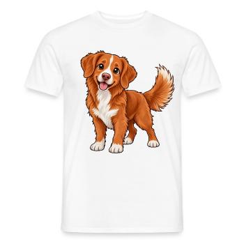 Nova Scotia Retriever Kawaii Style - Männer T-Shirt - Weiß - Vorne - AI Model Male 178 dark (178cm)
