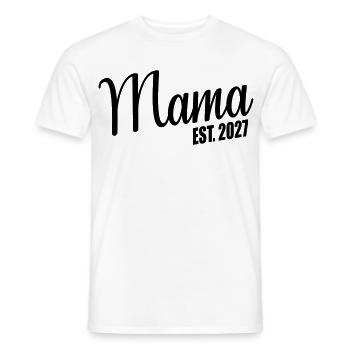 Baby verkünden, Mama 2027 - Männer T-Shirt - Weiß - Vorne - AI Model Male 178 dark (178cm)