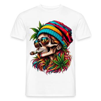 HIGH VIBES - Männer T-Shirt - Weiß - Vorne - AI Model Male 178 dark (178cm)