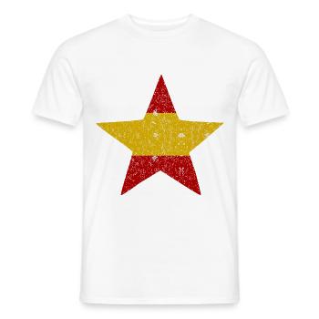 Trikolore Stern Spanien - Männer T-Shirt - Weiß - Vorne - AI Model Male 178 dark (178cm)