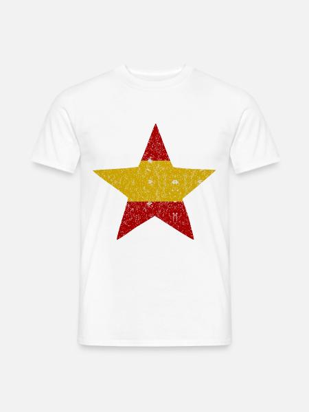 Trikolore Stern Spanien - Männer T-Shirt - Weiß