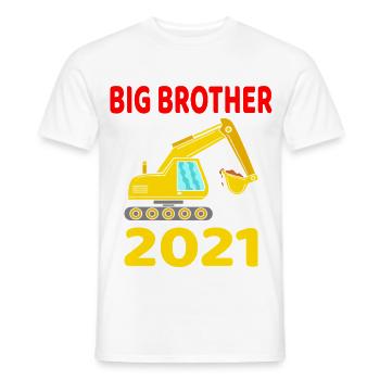 Big Brother 2021 Bagger Großer Bruder 2021 Bald - Männer T-Shirt - Weiß - Vorne - AI Model Male 178 dark (178cm)