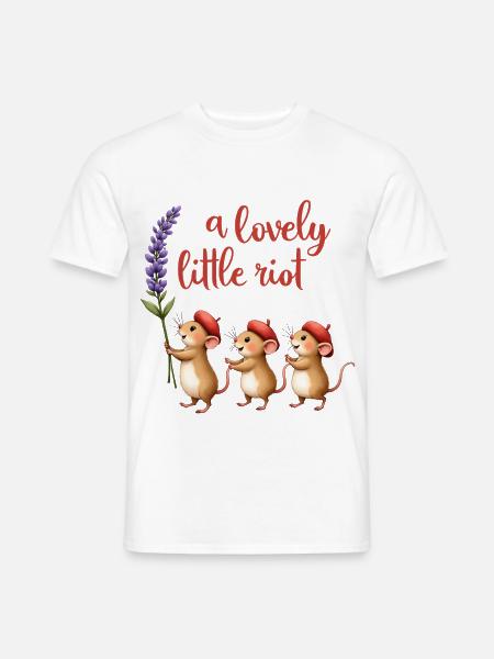 Eine hübsche kleine Riot-Mäuse - Männer T-Shirt - Weiß