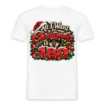 Weihnachten Dart 180 weihnachtliches Dart Motiv  - Männer T-Shirt - Weiß - Vorne - AI Model Male 178 dark (178cm)