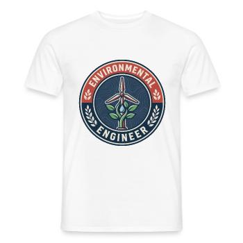 Vintage Environmental Engineer Windturbinenabzeichen - Männer T-Shirt - Weiß - Vorne - AI Model Male 178 dark (178cm)