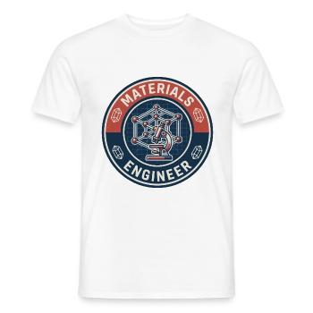 Vintage Materials Engineer Kristallgitter-Abzeichen - Männer T-Shirt - Weiß - Vorne - AI Model Male 178 dark (178cm)