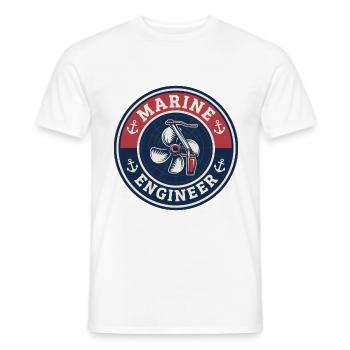 Vintage-Schraubenanker des Schiffsschiffs - Männer T-Shirt - Weiß - Vorne - AI Model Male 178 dark (178cm)