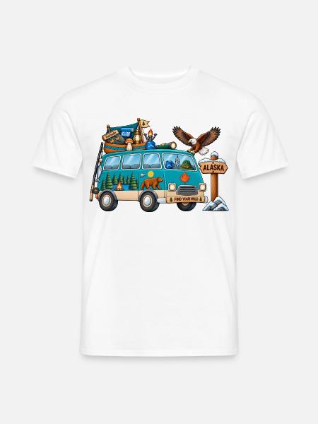 Alaska Camper Wohnmobil - Männer T-Shirt - Weiß