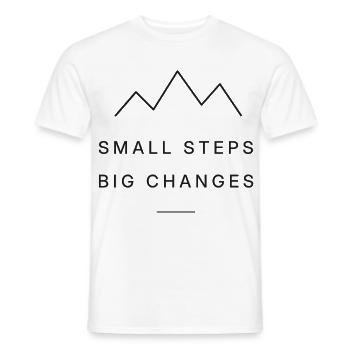 Small Steps  - Männer T-Shirt - Weiß - Vorne - AI Model Male 178 dark (178cm)