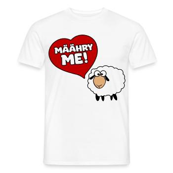 Määhry me! Heiratsantrag vom Schaf - Männer T-Shirt - Weiß - Vorne - AI Model Male 178 dark (178cm)