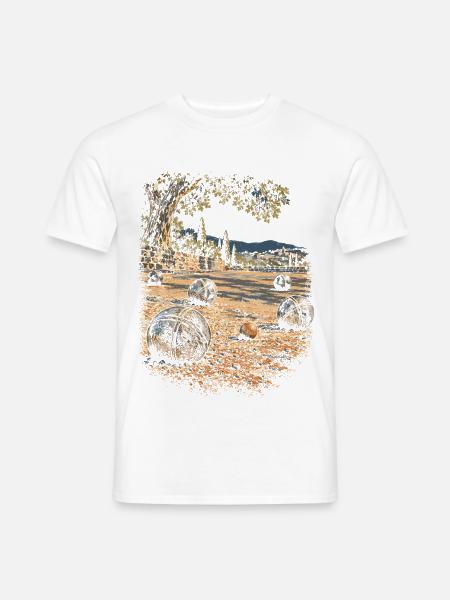 Pentanque - Männer T-Shirt - Weiß
