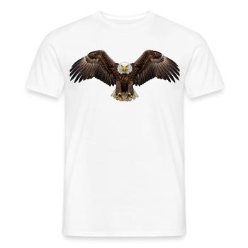 Schwebende Flügel des Weißkopfseeadlers - Männer T-Shirt - Weiß - Vorne - AI Model Male 178 dark (178cm)