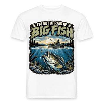 I’m Not Afraid of Big Fish - Männer T-Shirt - Weiß - Vorne - AI Model Male 178 dark (178cm)