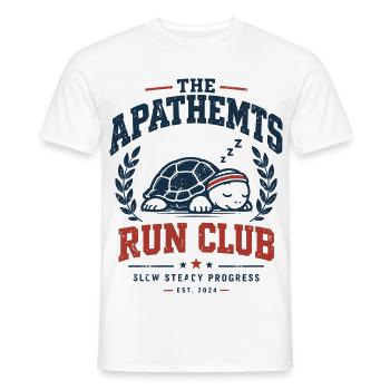 Run Club Schildkröte Motiv - Männer T-Shirt - Weiß - Vorne - AI Model Male 178 dark (178cm)