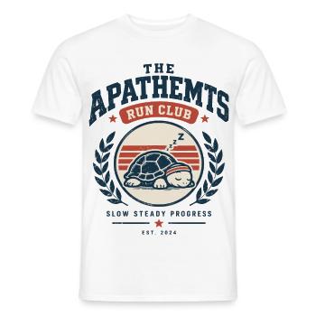Apathetics Run Club Schlafende Schildkröte - Männer T-Shirt - Weiß - Vorne - AI Model Male 178 dark (178cm)