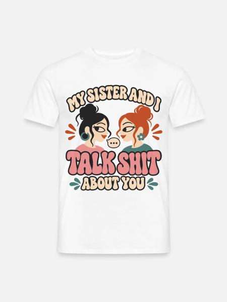 Geschwisterliebe Schwester Idee - Männer T-Shirt - Weiß