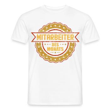 Mitarbeiter des Monats Arbeitskollege Geschenk - Männer T-Shirt - Weiß - Vorne - AI Model Male 178 dark (178cm)
