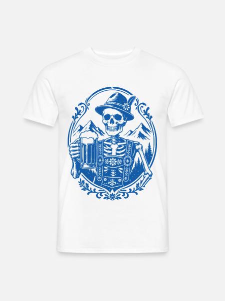 Bayerisches Skelett - Männer T-Shirt - Weiß