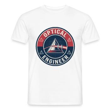 Vintage Optical Engineer Prisma-Laser-Linsenabzeichen - Männer T-Shirt - Weiß - Vorne - AI Model Male 178 dark (178cm)