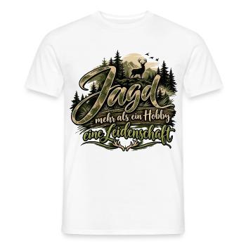 Jäger/in Jagd Leidenschaft Hobby Natur Tiere Wald - Männer T-Shirt - Weiß - Vorne - AI Model Male 178 dark (178cm)