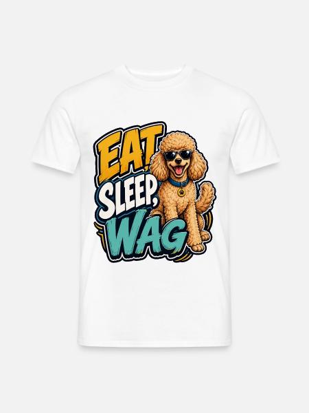 Pudel - Männer T-Shirt - Weiß