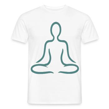Yoga Und Meditation - Männer T-Shirt - Weiß - Vorne - AI Model Male 178 dark (178cm)