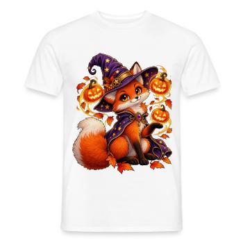 Kleiner Magischer Fuchs zu Halloween - Männer T-Shirt - Weiß - Vorne - AI Model Male 178 dark (178cm)
