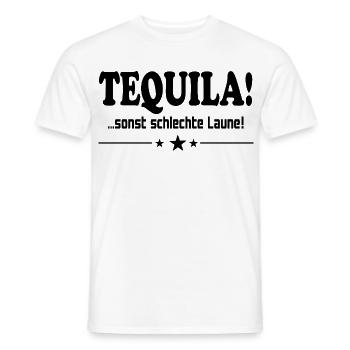 Tequila trinken Schlechte Laune Alkohol Saufen JGA - Männer T-Shirt - Weiß - Vorne - AI Model Male 178 dark (178cm)