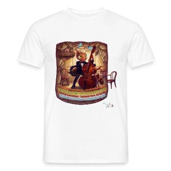 Ameise MALÚ Kontrabass Bass Jazz Band Pop Art - Männer T-Shirt - Weiß - Vorne - AI Model Male 178 dark (178cm)