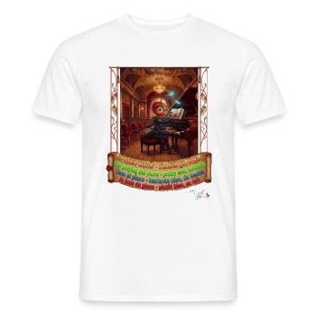 Ameise MALÚ Klavier Piano Klassik Band Pop Art - Männer T-Shirt - Weiß - Vorne - AI Model Male 178 dark (178cm)