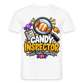 Candy Inspector Taste Tests - Männer T-Shirt - Weiß - Vorne - AI Model Male 178 dark (178cm)