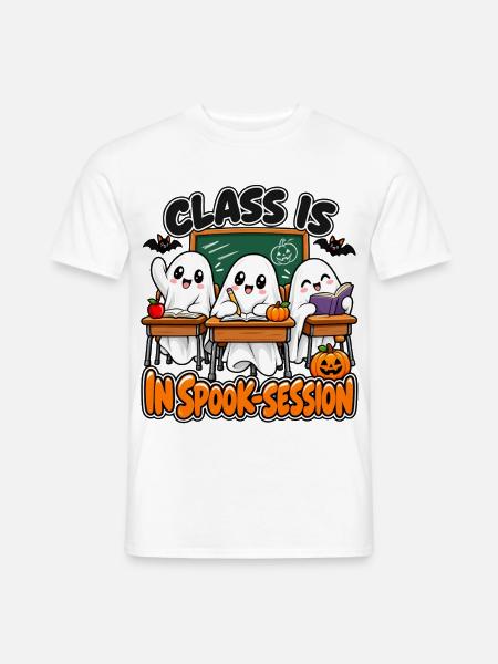 Geisterklasse Spookische Lernrunde - Männer T-Shirt - Weiß