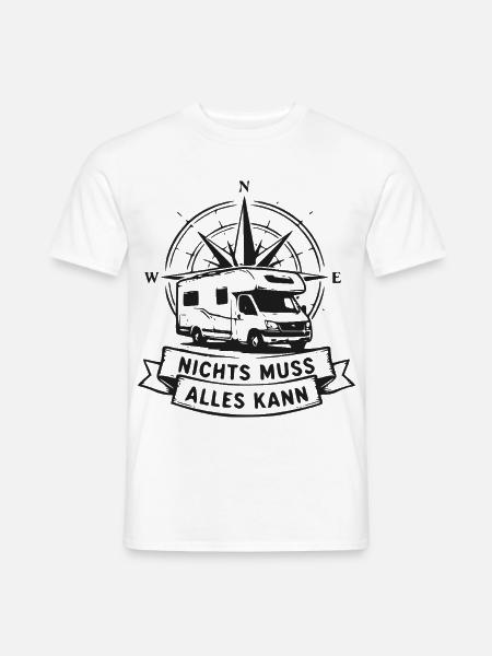 Nichts muss, alles kann Camper - Männer T-Shirt - Weiß