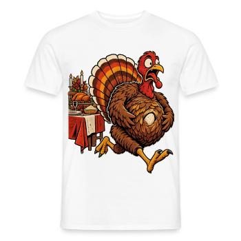 Witziger Thanksgiving Truthahn mit Babybauch - Männer T-Shirt - Weiß - Vorne - AI Model Male 178 dark (178cm)